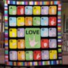 Sign Language Quilt Blanket B210506  Quilt
